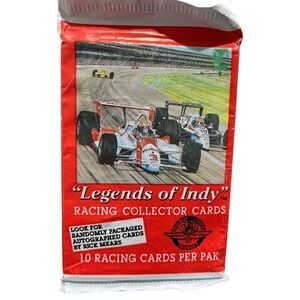Legends of Indy Racing Collector Cards Wax pack of 10- 1992 GSS Unopened‎